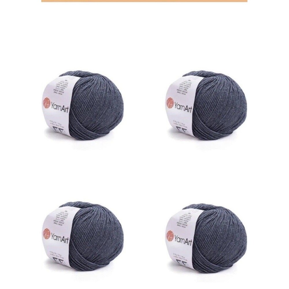 4pc YarnArt Genius Soft Cotton Acrylic Blend Yarn Amigurumi Crochet &DK Color 28